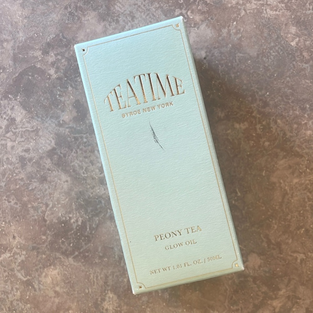 NIB Tea Time Glow Oil Peony Tea Byroe NY